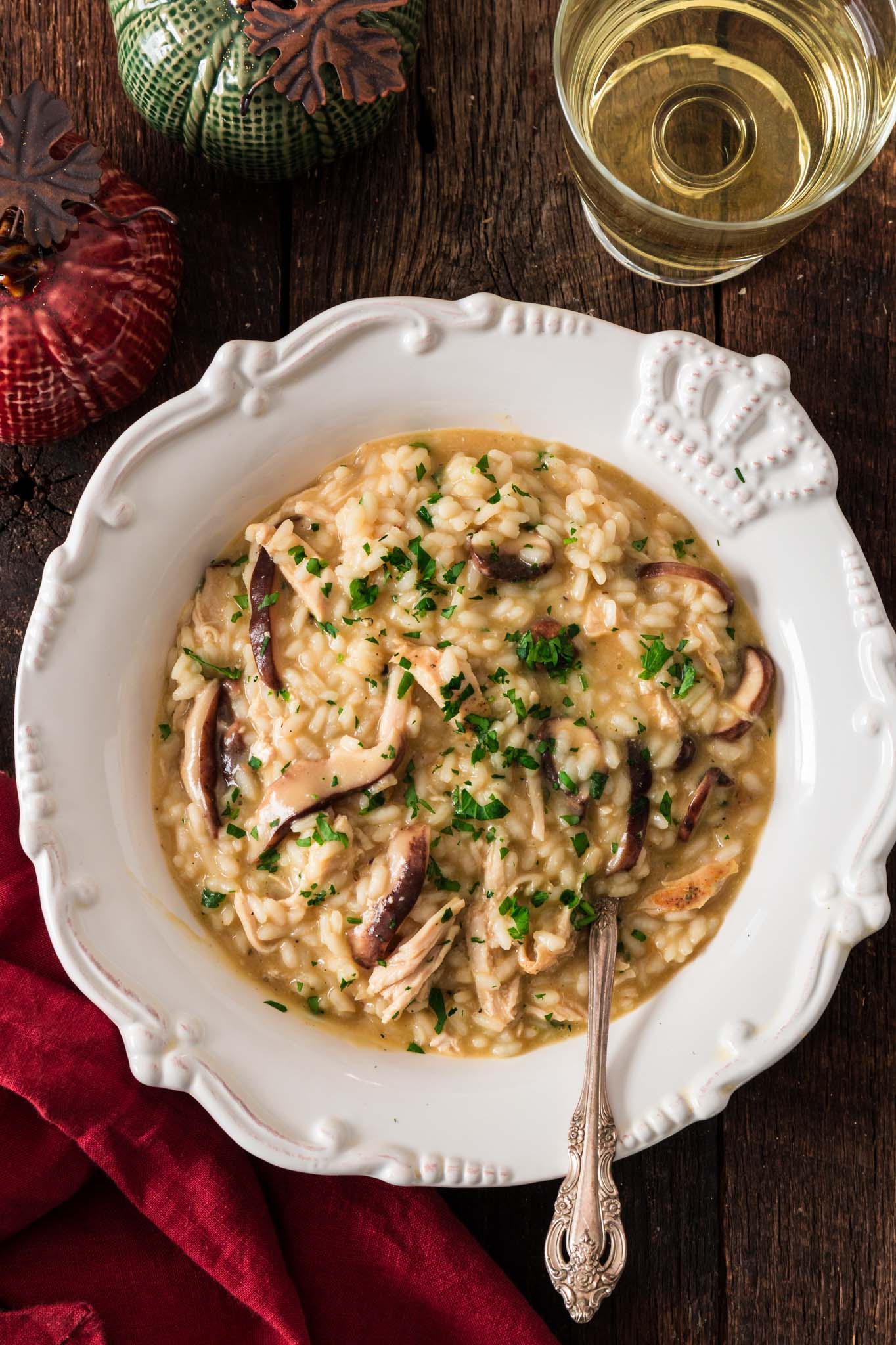 Mushroom and Turkey Risotto - Olivia's Cuisine